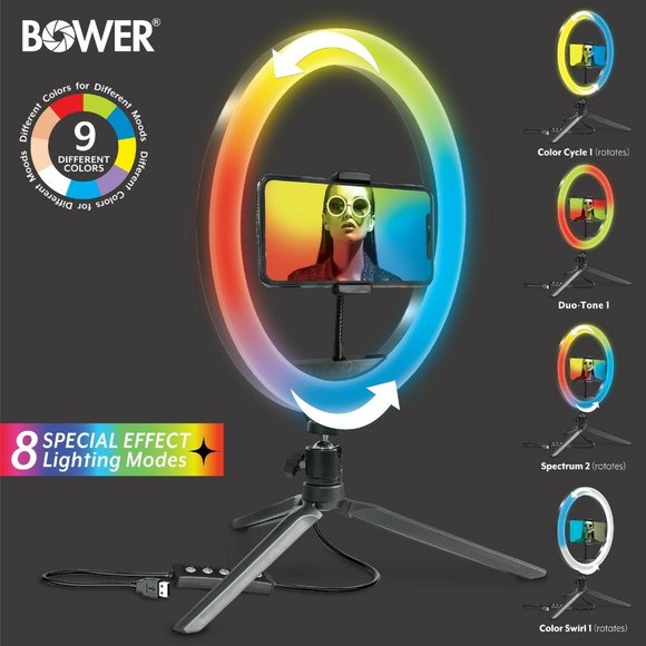 10" RGB Selfie Ring Light Studio Kit with Special Effects new in box - Picture 1 of 11